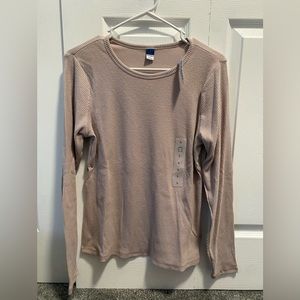 Old Navy Plush Rib Knit Fitted Long Sleeve